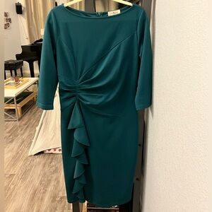 Vintage emerald green cocktail dress.